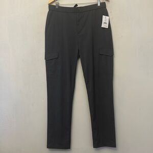 DKNY heather gray elastic tie waistband pants Size M New